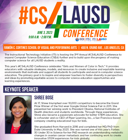 Shree Bose Keynote #CS4LAUSD 2023